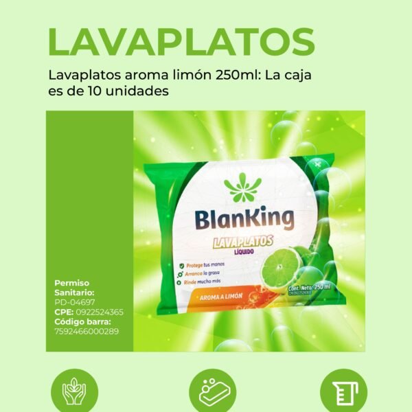 Lavaplatos Limón 250ml Caja 10 unidades