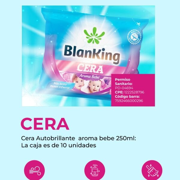 Cera Autobrillante Bebé 250ml Caja 10 unidades